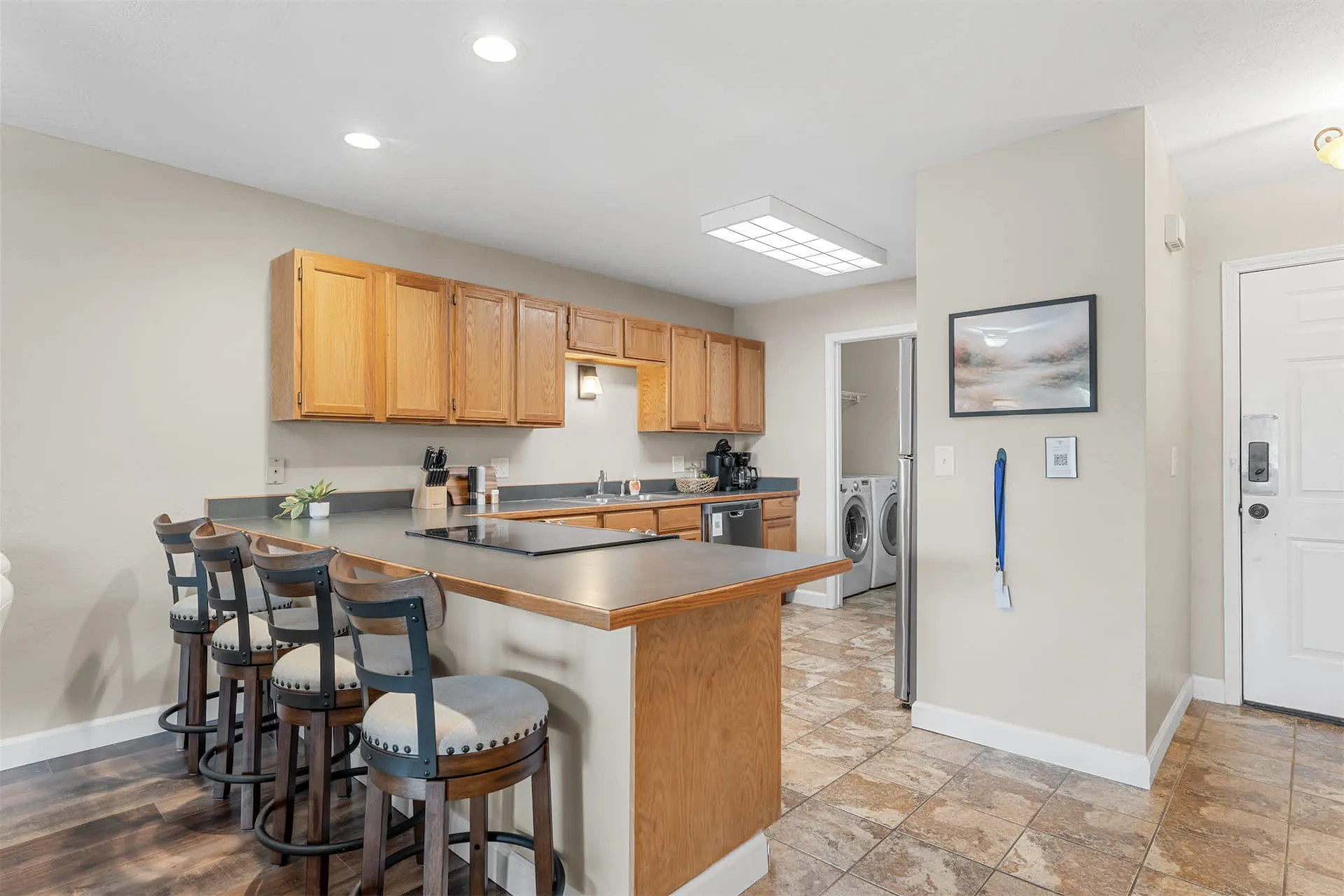 Bar Top and Kitchen